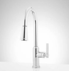 New Chrome Greyfield Single-Hole Pull Down Kitchen Faucet by Signature Hardware