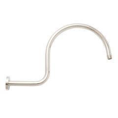 Nouveau bras de douche personnalisé à col de cygne de 16 po en nickel poli pour douche à effet de pluie avec écusson SHRSA160PN par Signature Hardware