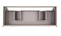 New Matte White 48" Bisbee Console Double Vanity with Warm Oak Frame by Signature Hardware