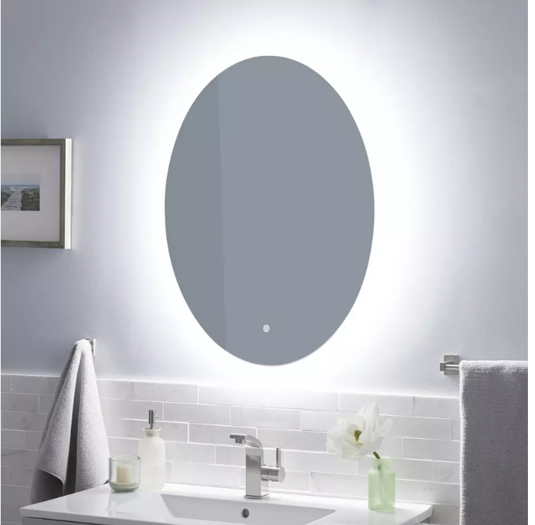 New 20" Fahlman Oval Lighted Mirror with Tunable LED by Signature Hardware