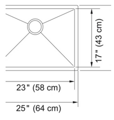 New Stainless Steel Professional Series 23 x 12 in Kitchen Sink by Franke