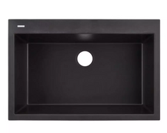 New Black 33" Algren Drop-In Granite Composite Sink by Signature Hardware