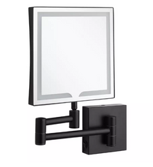 New R2001 LED Norabel Magnifying Double-Sided Wall-Mount Lighted Makeup Mirror with E3 Escutcheon rocker switch by Signature Hardware