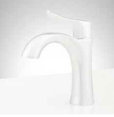 New Chrome Province-Town Single Hole Bathroom Faucet by Signature Hardware