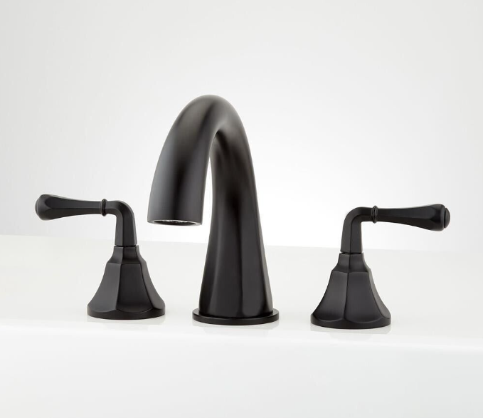 New Key West Two Handle Roman Tub Faucet in Matte Black - Signature Hardware