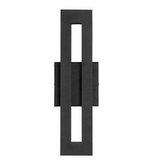 New Paddock 16 in. 3W 2-Light Outdoor Wall Sconce in Black