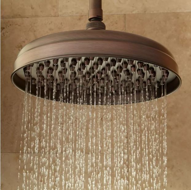 New Oil Rubbed Bronze Lambert Rainfall Nozzle Shower Head by Signature Hardware