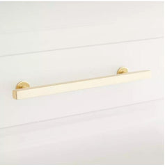 New 10" Polished Brass Diehl Adjustable Brass Cabinet Pull by Signature Hardware