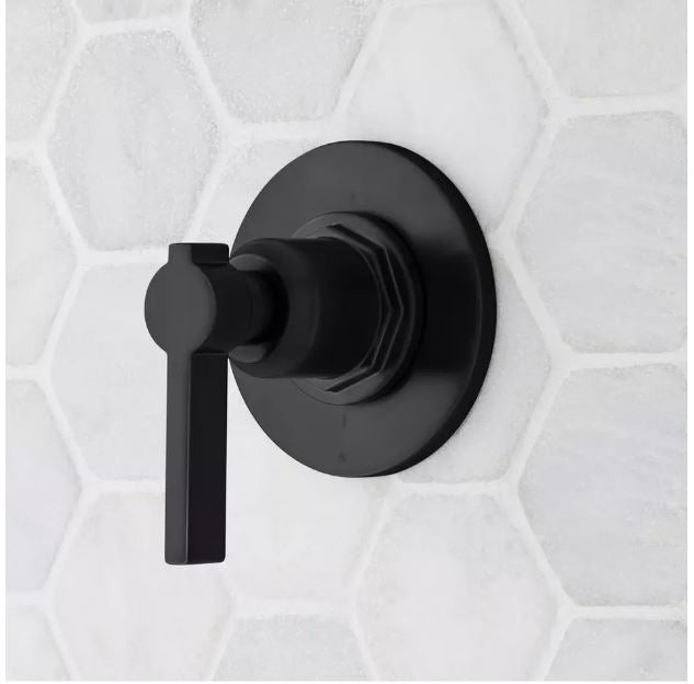 New Matte Black Greyfield In-Wall Transfer Valve Trim Kit Shower Diverter