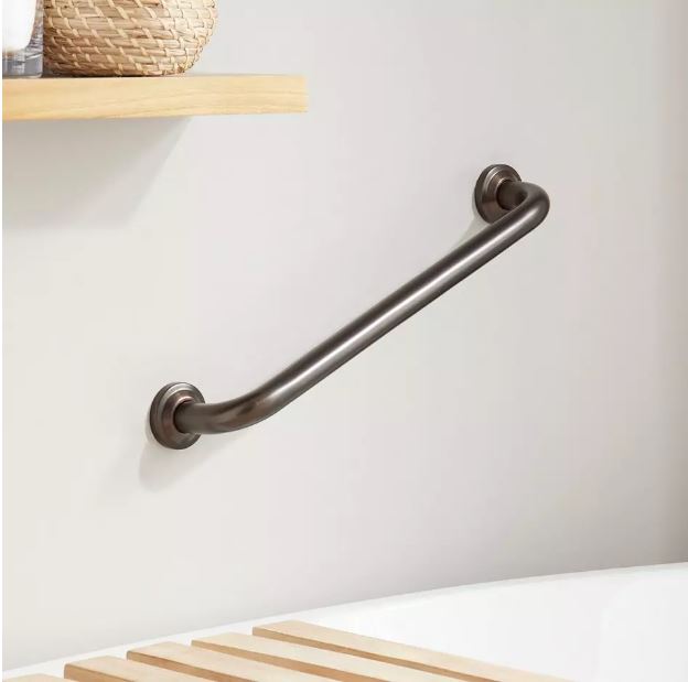 New Oil Rubbed Bronze Lenoir Standard Grab Bar by Signature Hardware