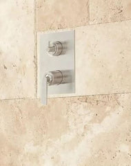 Nouveau système de douche Trimble en nickel brossé, robinet de douche à levier unique avec inverseur 3 voies par Signature Hardware