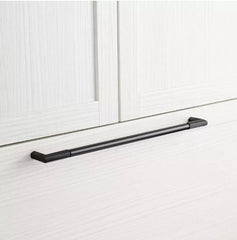 New 24" Matte Black Lunata Solid Brass Appliance Pull by Signature Hardware