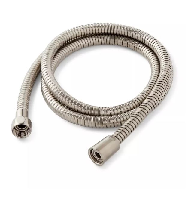 New Brushed Nickel 60" Stretchable Metal Hand Shower Hose by Signature Hardware