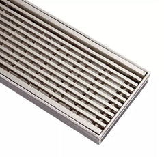 New 48" Polished Stainless Steel Carmen Linear Shower Drain by Signature Hardware