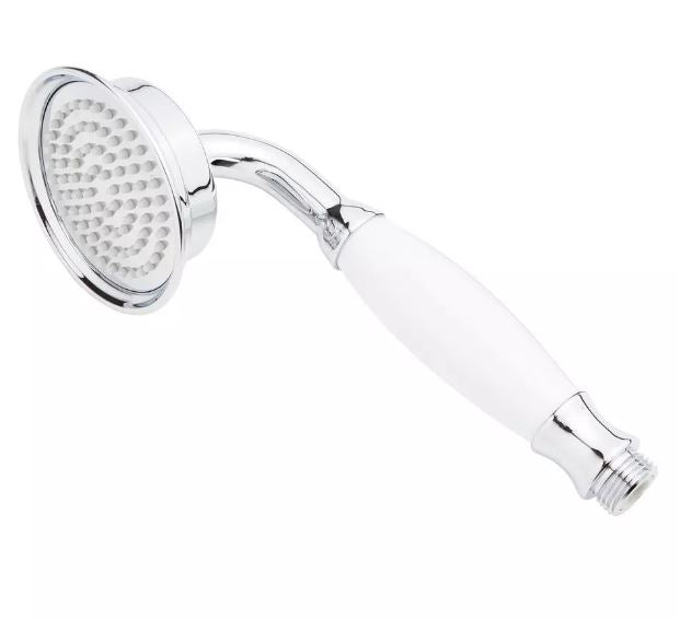 New Chrome Cooper Hand Shower with Porcelain Handle by Signature Hardware