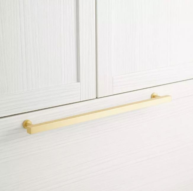 New 18" Satin Brass Colville Solid Brass Appliance Pull by Signature Hardware