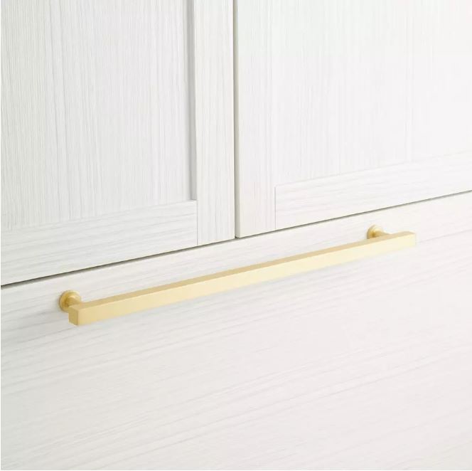 New 12" Satin Brass Colville Solid Brass Appliance Pull by Signature Hardware