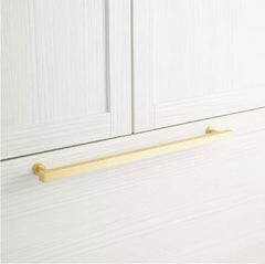 New 12" Satin Brass Colville Solid Brass Appliance Pull by Signature Hardware