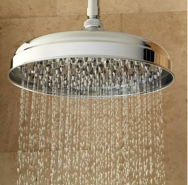 New Chrome Lambert Rainfall Nozzle Shower Head by Signature Hardware