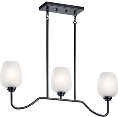 New Valserrano 3 Light 5 inch Black Chandelier Linear (Single) Ceiling Light, Single