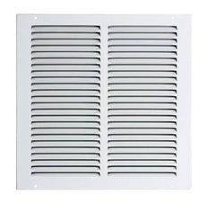 New ProSelect PSRGW1610 - 16" x 10" Duct Connection - Steel One-Way Sidewall/Ceiling Register - 1/2" Spaced Fins - White