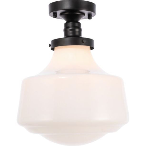 New Lyle 1 Light 11 inch Black Flush Mount Ceiling Light