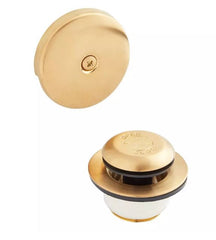 New Brushed Gold Alcove Tub Pop-Up Drain & Overflow Cover by Signature Hardware