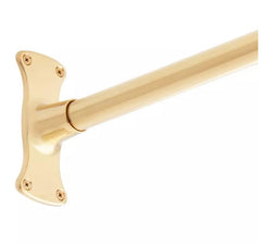 New 72" Brushed Gold Straight Solid Brass Shower Curtain Rod by Signature Hardware