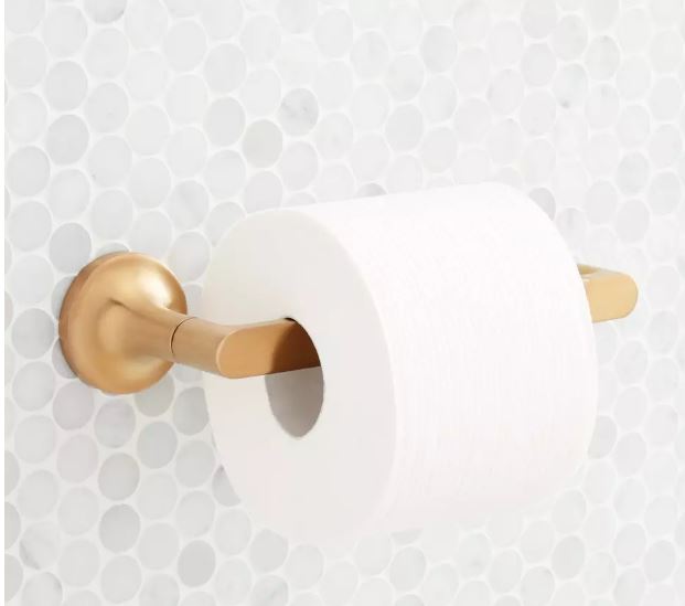 New Gold Lentz Toilet Paper Holder by Signature Hardware