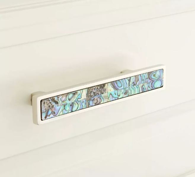 New 6" Kumano Green Mother of Pearl Drawer Pull by Signature Hardware