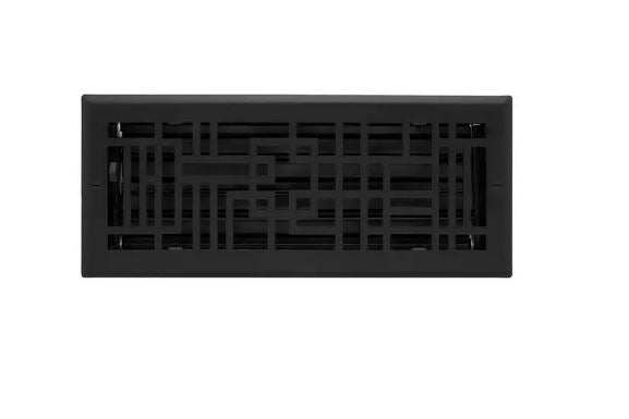 New Black 4" x 12" Baer Steel Wall Register by Signature Hardware