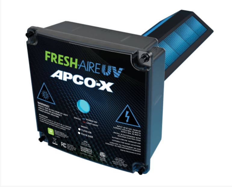 Fresh-Aire UV TUV-APCOX-SI3-P - In-Duct Purifier with V-Twin Carbon with Plug and 3-Year UVC Lamp