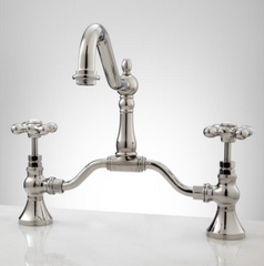 New Elnora Bridge Bathroom Faucet Cross Handles - Signature Hardware