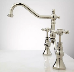 New Elnora Bridge Bathroom Faucet Cross Handles - Signature Hardware