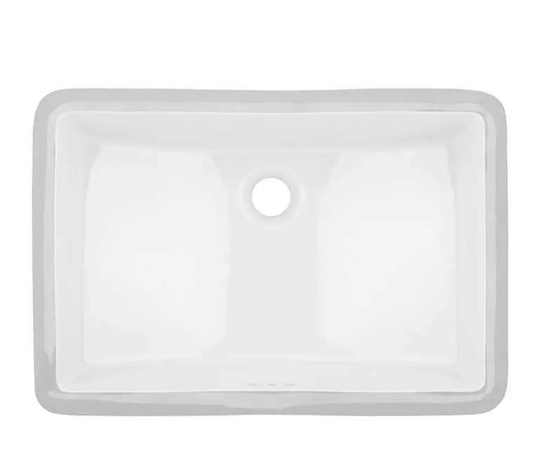 New Overton Rectangular Porcelain Undermount Bathroom Sink by Signature Hardware