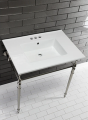 Nouveau Dessus de lavabo en céramique blanc 31 po, LBT31227W34 par Continental