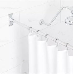 Nouvelle tringle à rideau de douche droite en laiton massif chromé de 72 po par Signature Hardware