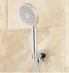 New Chrome Lattimore Shower System with Rainfall Shower Head & Hand Shower by Signature Hardware