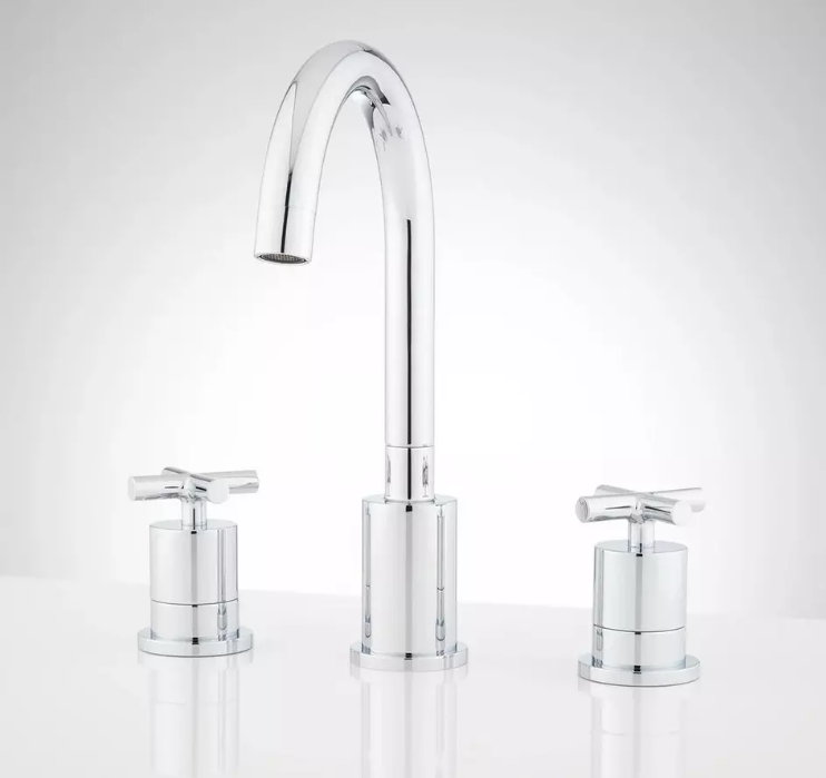 New Chrome Exira Widespread Bathroom Faucet - Signature Hardware