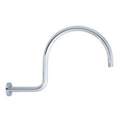 Nouveau bras de douche chromé à col de cygne de 16 po personnalisé pour douche à effet de pluie avec écusson SHRSA160CP par Signature Hardware