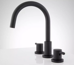 New Matte Black Rotunda Widespread Faucet with Lever Handles by Signature Hardware