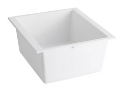 New Cloud White 16" Holcomb Undermount Granite Composite Sink by Signature Hardware