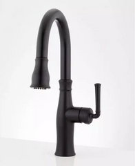 New Matte Black Williston Single Handle Pull Down Kitchen Faucet by Signature Hardware