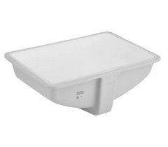 Nouveau lavabo de salle de bain rectangulaire en porcelaine Myers de 18 po blanc mat par Signature Hardware