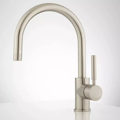 New Brushed Nickel Casimir Single-Hole Bathroom Faucet - Pop-Up Drain - Overflow by Signature Hardware