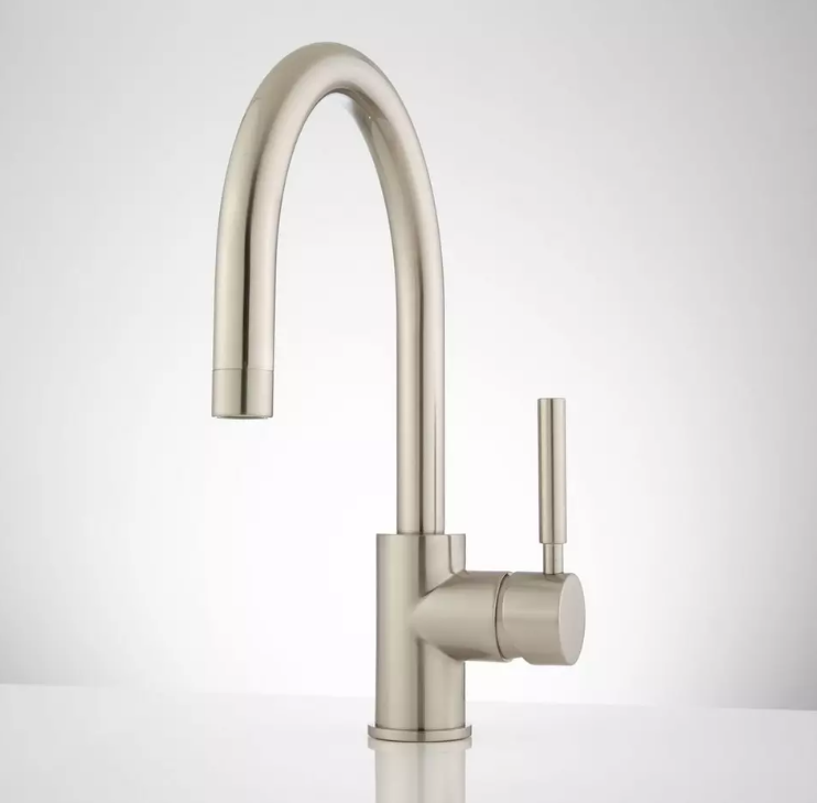 New Brushed Nickel Casimir Single-Hole Bathroom Faucet - Pop-Up Drain - Overflow by Signature Hardware