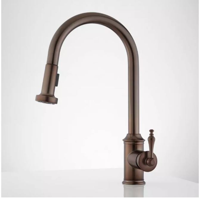 New Oil Rubbed Bronze Southgate Pull-Down Kitchen Faucet by Signature Hardware