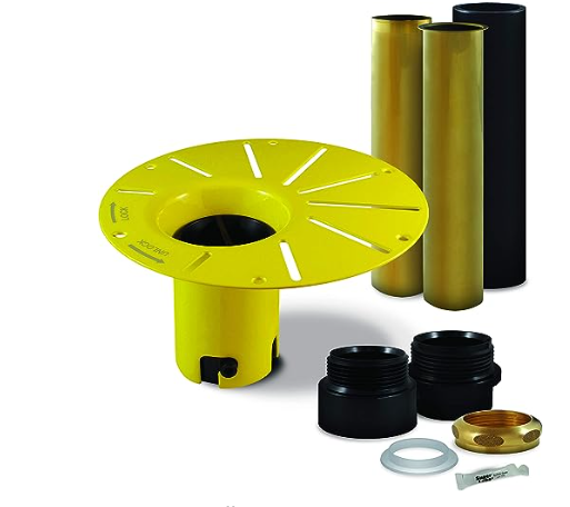 New Installation Kit for Freestanding Bathtub - with Black ABS Pipe and brass pipes by Drop-In Drain