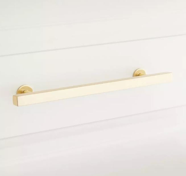 New 6" Polished Brass Diehl Adjustable Brass Drawer Pull by Signature Hardware