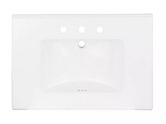 Nouveau dessus de meuble-lavabo en argile réfractaire de 31 po avec centres de 8 po et drain arrière par Signature Hardware